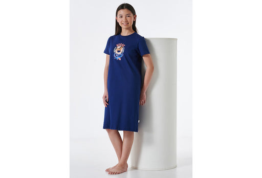 Schiesser Kleinkinder Mädchen Nachthemd kurzarm dunkelblau 181042-803