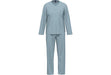 AMMANN Organic Pure Schlafanzug lang V Hals ashley blue