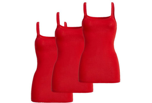 conta Damen Trägerhemd Rot 3-er Pack