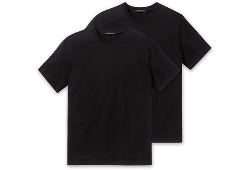 Schiesser Herren 2er Pack T-shirt schwarz 008150-000