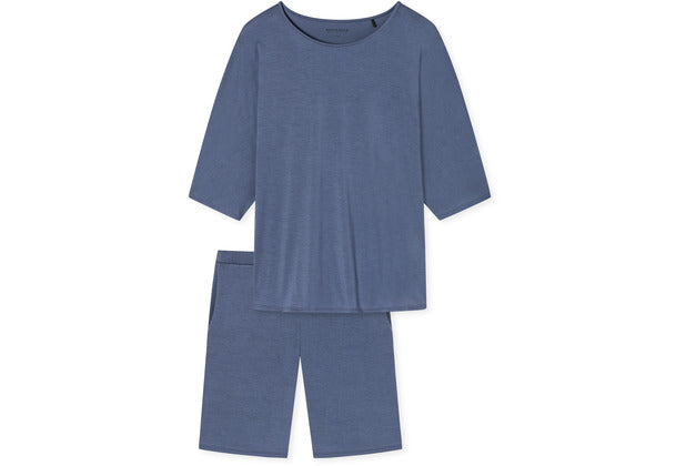 Schiesser Damen Schlafanzug kurz blau 179231-800