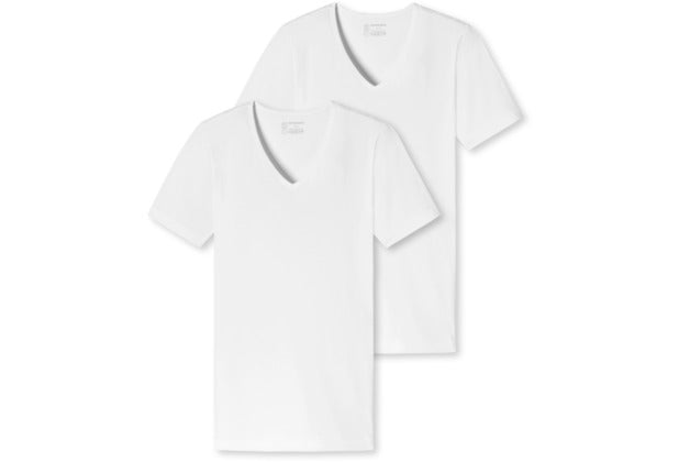 Schiesser Herren 2er Pack T-shirt weiß 173982-100