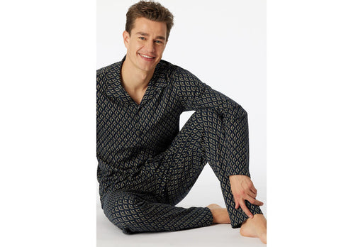 Schiesser Herren Pyjama lang nachtblau 181176-804