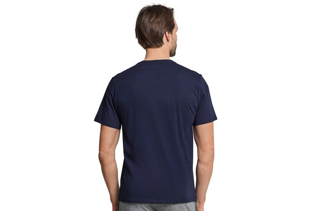 Schiesser Herren T-shirt Knopfleiste dunkelblau 163831-803