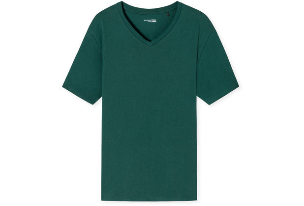 Schiesser Herren T-shirt V-Ausschnitt dunkelgrün 178937-702