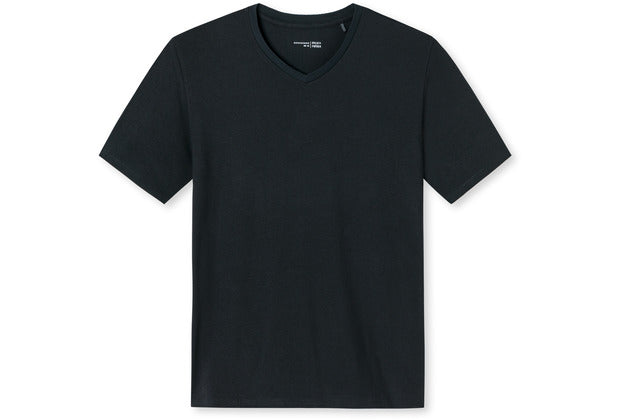 Schiesser Herren T-shirt V-Ausschnitt schwarz 163843-000