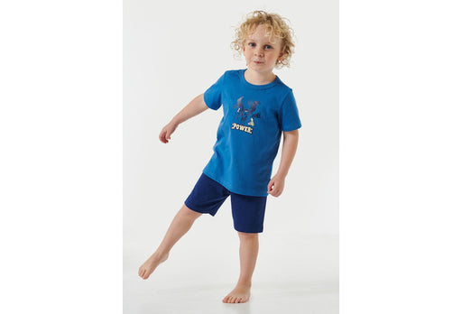 Schiesser Kleinkinder Jungen Schlafanzug kurz blau 181068-800