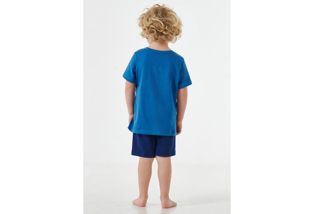 Schiesser Kleinkinder Jungen Schlafanzug kurz blau 181068-800