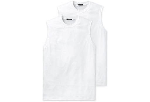 Schiesser Herren 2er Pack Shirt 0/0 weiß 228010-100