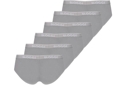 Sloggi men GO ABC Midi 6er Pack stone grey