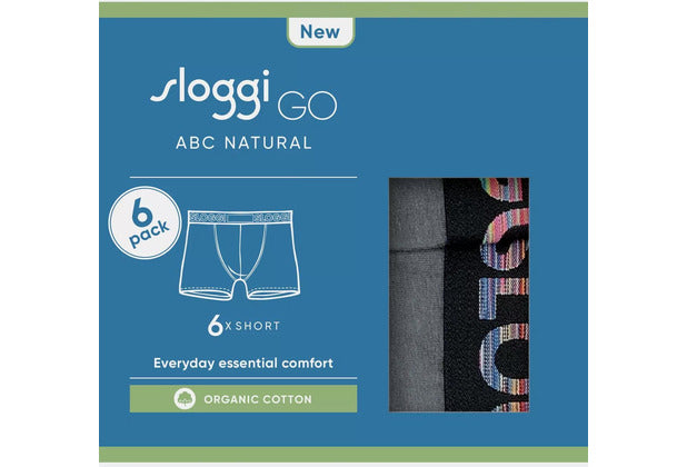 Sloggi men GO ABC Natural H Short 6er Pack  dark combination