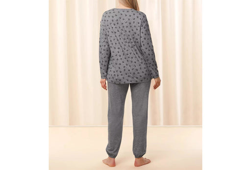 Triumph Endless Comfort Pyjama (Strickware) Langarm dark grey melange
