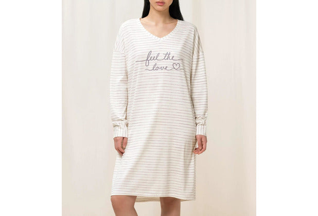 Triumph Nightdresses Nachthemd (Strickware), Langarm 10 CO/MD weiss